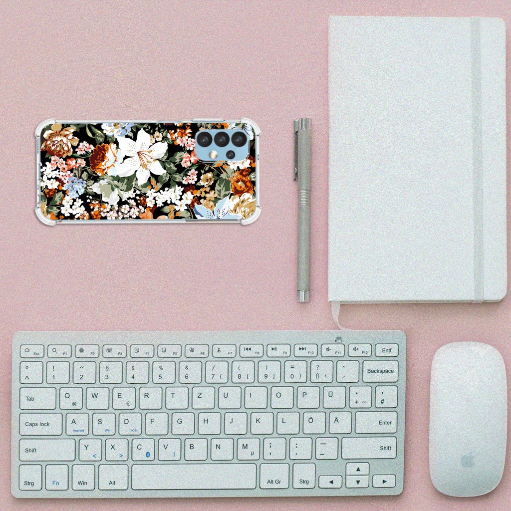 Case voor Samsung Galaxy A13 (4G) Dark Flowers B2C Telecom