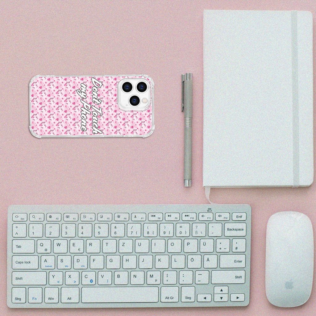 iPhone 14 Pro Anti Shock Case Flowers Pink DTMP B2C Telecom