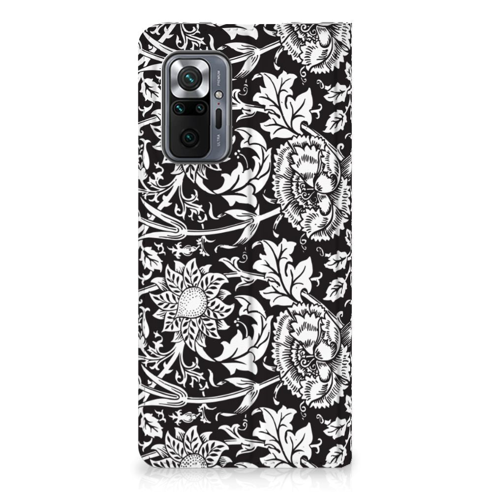 Xiaomi Redmi Note 10 Pro Smart Cover Black Flowers - B2C Telecom