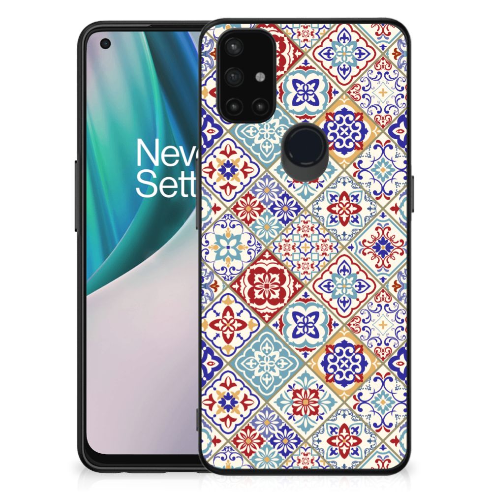 OnePlus Nord N10 5G Marmeren Print Telefoonhoesje Tiles Color