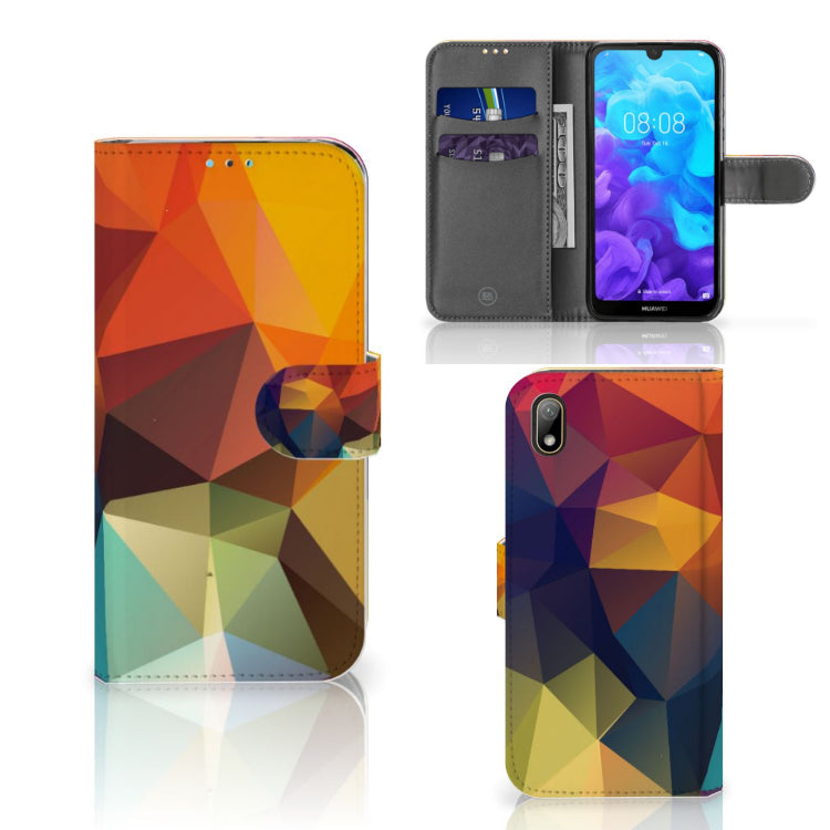 Huawei Y5 (2019) Book Case Polygon Color