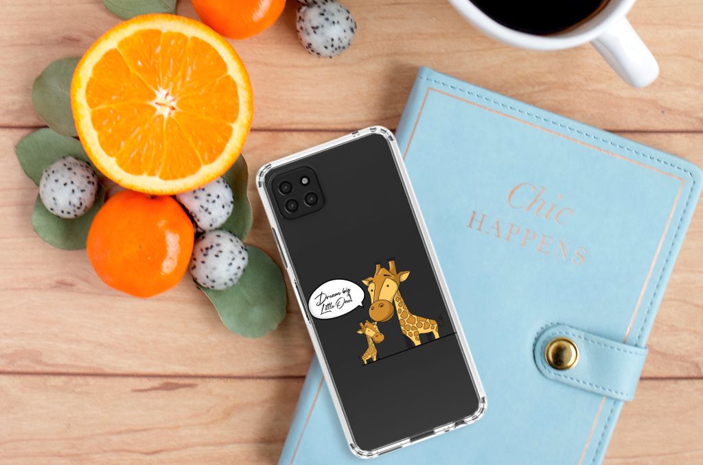 Samsung Galaxy A22 5G Stevig Bumper Hoesje Giraffe B2C Telecom