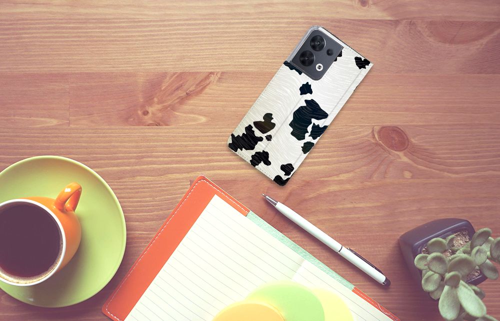 OPPO Reno8 Hoesje maken Koeienvlekken - B2C Telecom