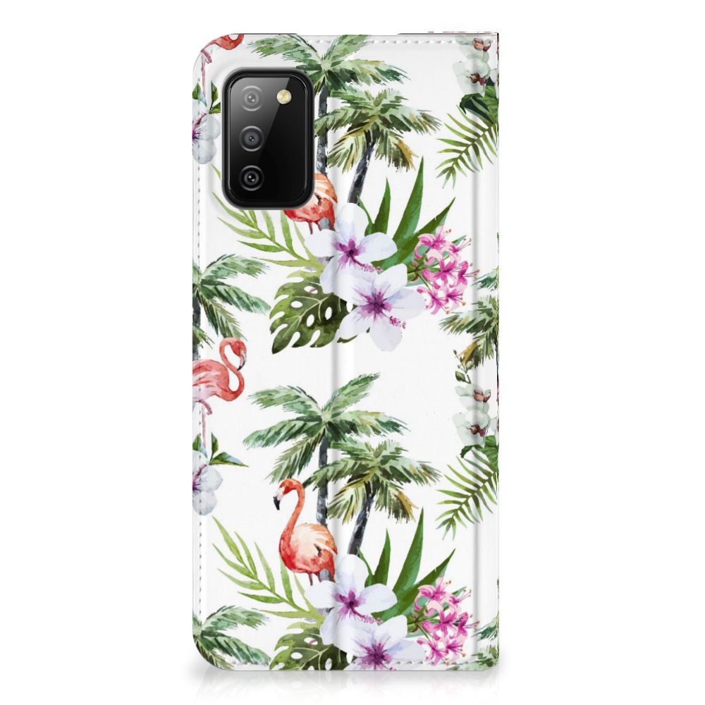 Samsung Galaxy M02s | A02s Hoesje maken Flamingo Palms - B2C Telecom