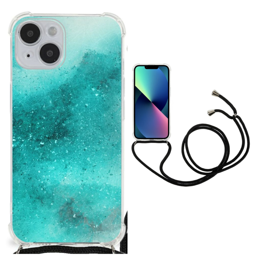 Back Cover iPhone 14 Painting Blue