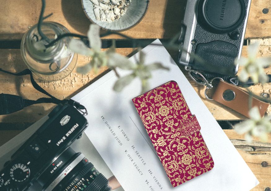 Wallet Case Samsung Galaxy A20s Barok Pink