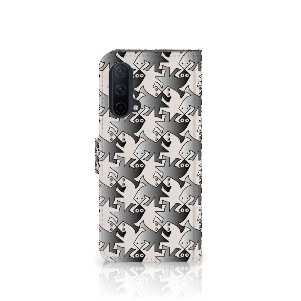 OnePlus Nord CE 5G Telefoonhoesje met Pasjes Salamander Grey