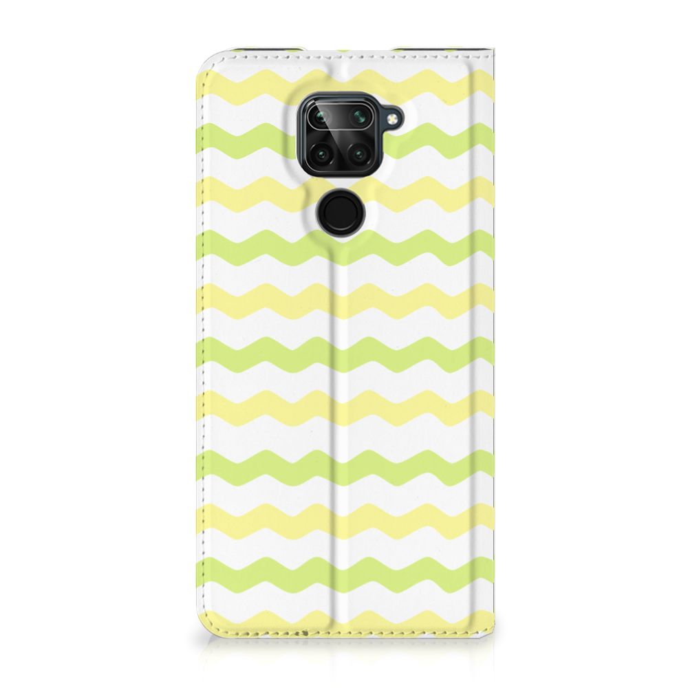 Xiaomi Redmi Note 9 Hoesje met Magneet Waves Yellow - B2C Telecom