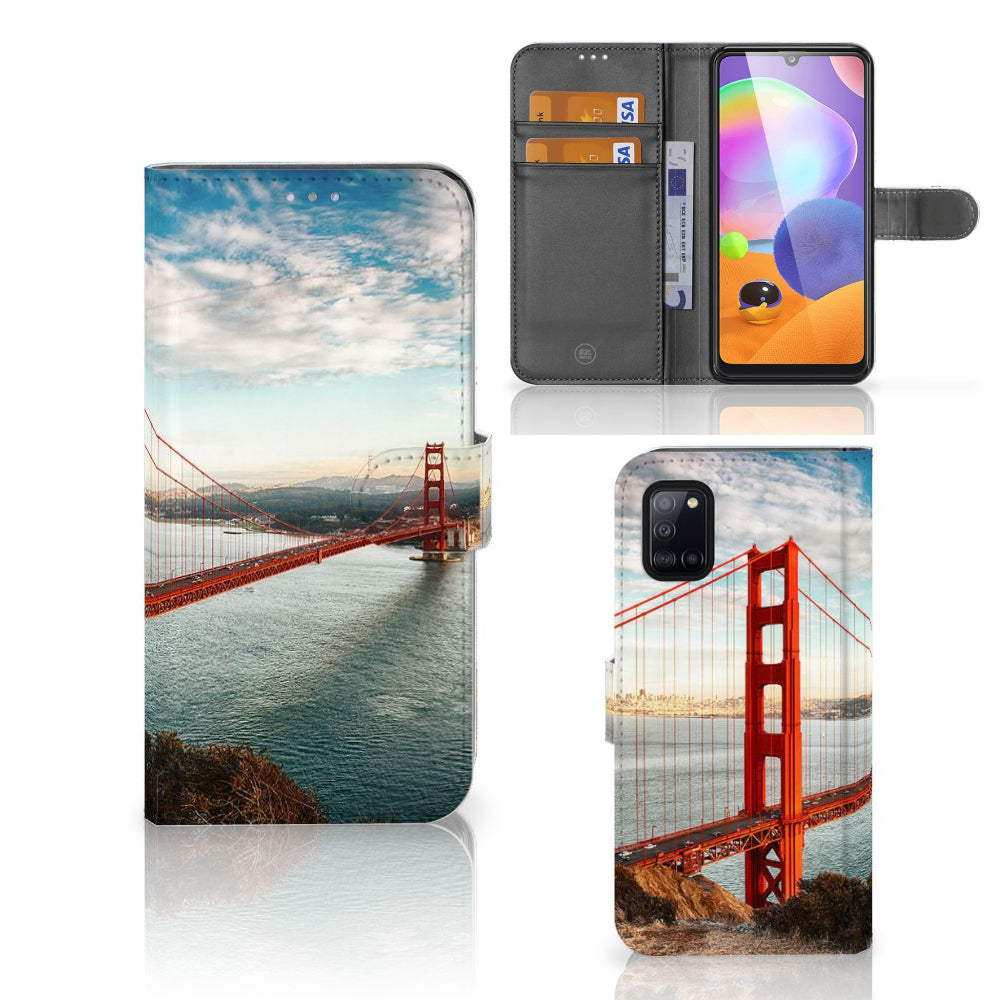 Samsung Galaxy A31 Flip Cover Golden Gate Bridge