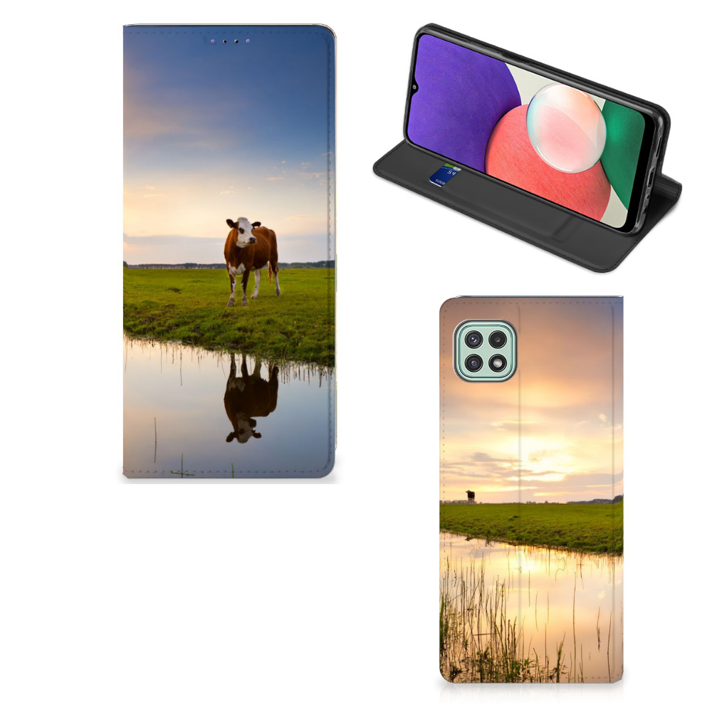 Samsung Galaxy A22 5G Hoesje maken Koe - B2C Telecom
