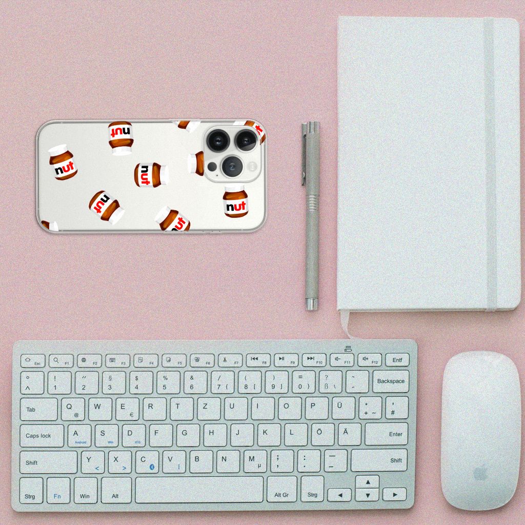iPhone 13 Pro Max Siliconen Case Nut Jar met notenpotjes design, perfect voor jouw stijl!