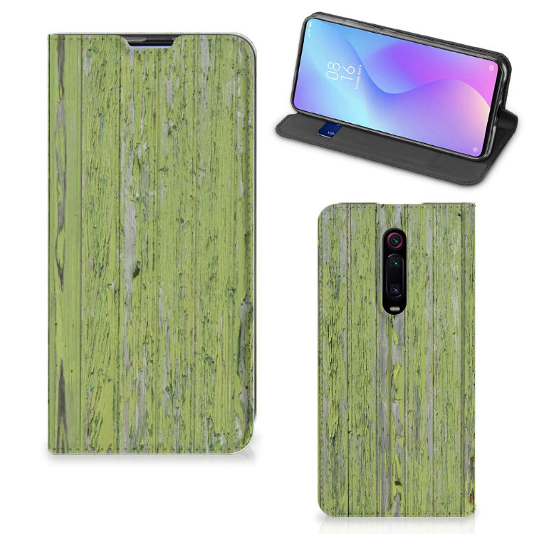 Xiaomi Mi 9T Pro Book Wallet Case Green Wood