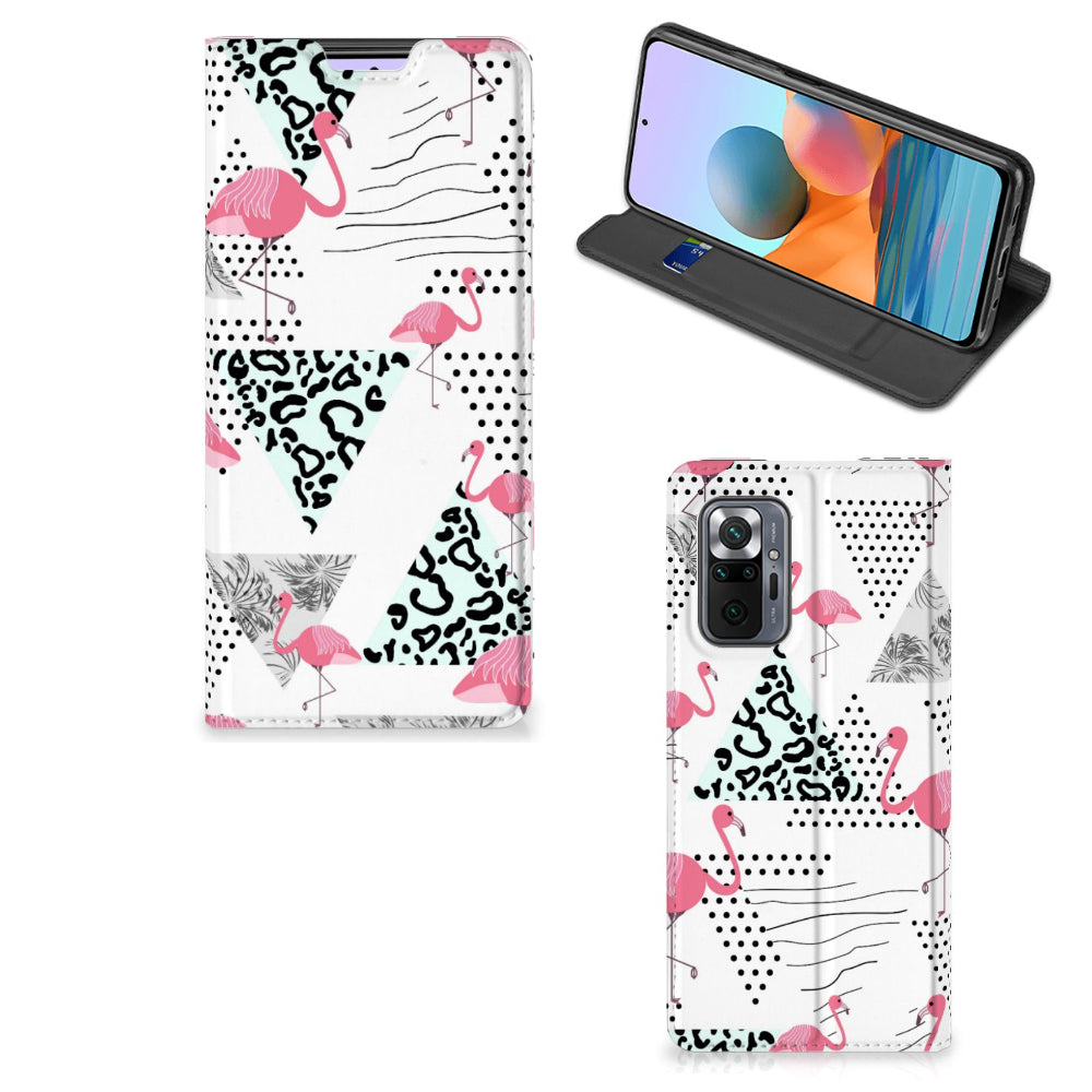 Xiaomi Redmi Note 10 Pro Hoesje maken Flamingo Triangle