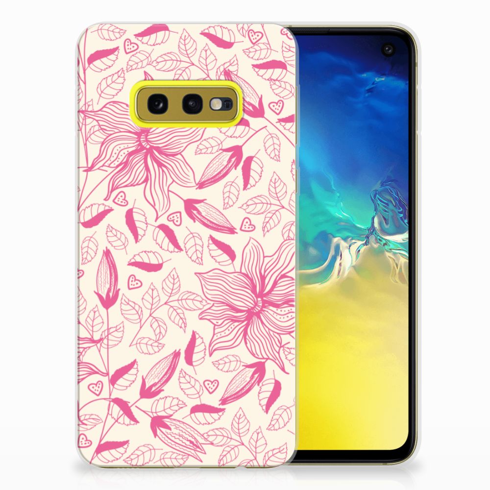 Samsung Galaxy S10e TPU Case Pink Flowers