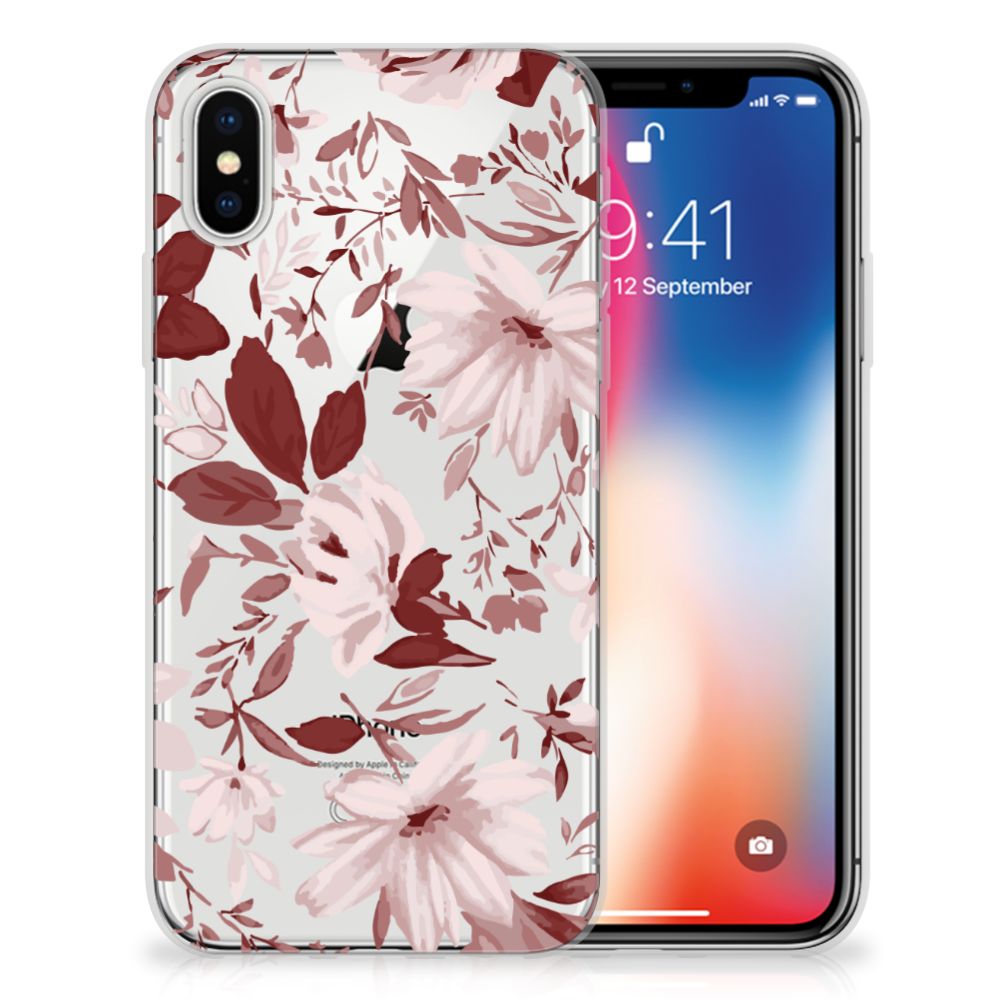 Hoesje maken Apple iPhone X | Xs Watercolor Flowers