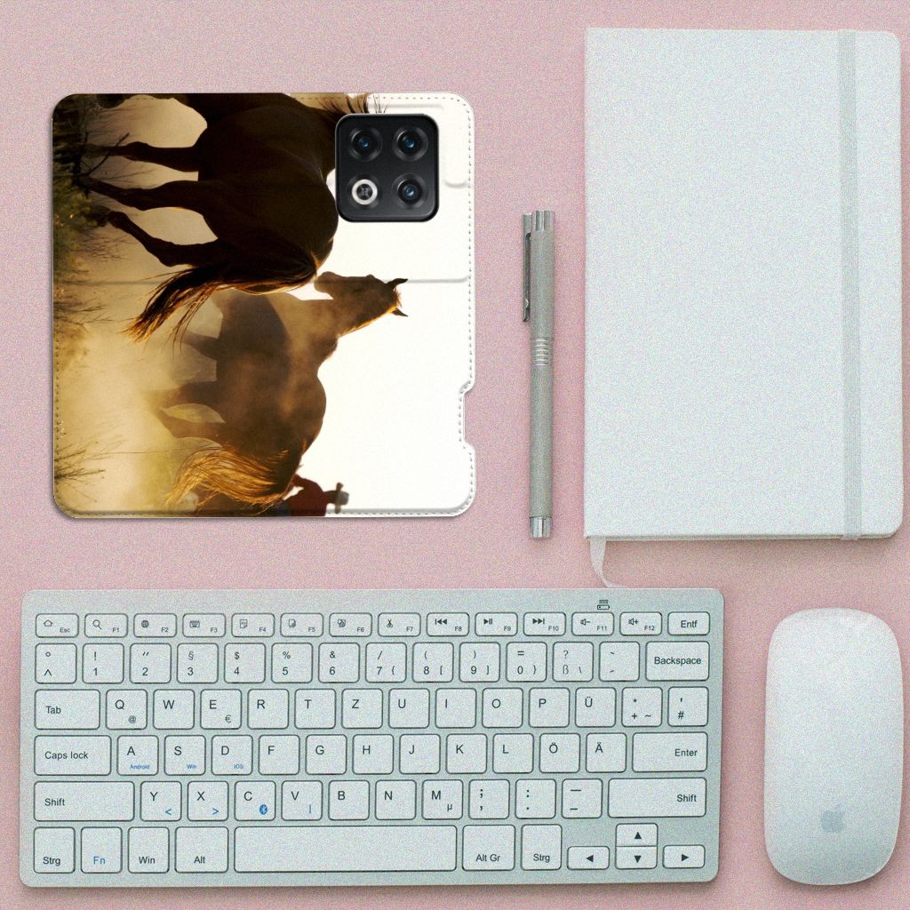 OnePlus 10 Pro Hoesje maken Design Cowboy met paardenprint op een stijlvolle smartphone case.