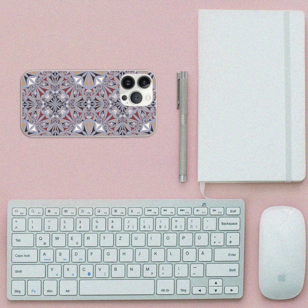 iPhone 13 Pro Max TPU Siliconen Hoesje Flower Tiles B2C Telecom