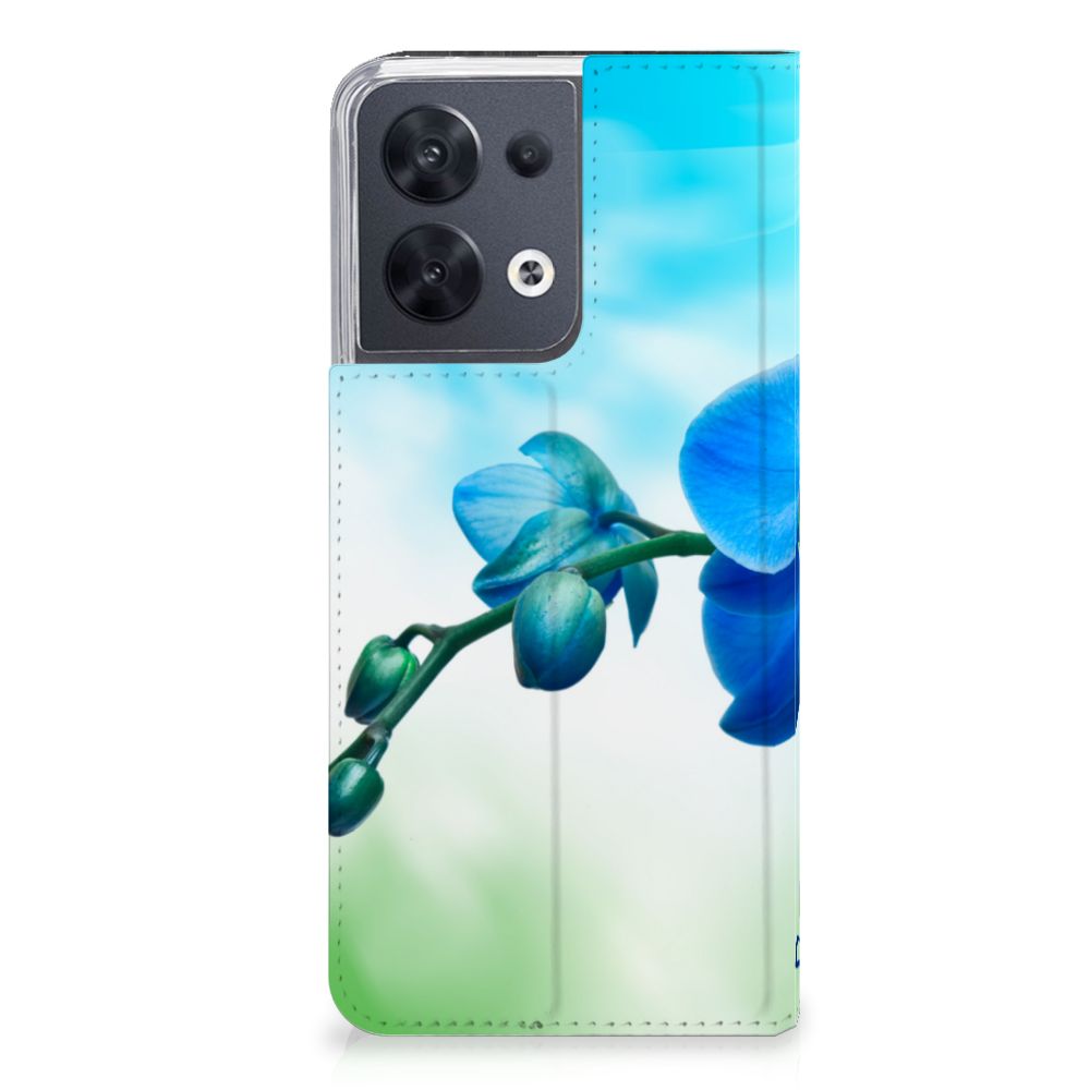 OPPO Reno8 Smart Cover Orchidee Blauw - Cadeau voor je Moeder - B2C Telecom