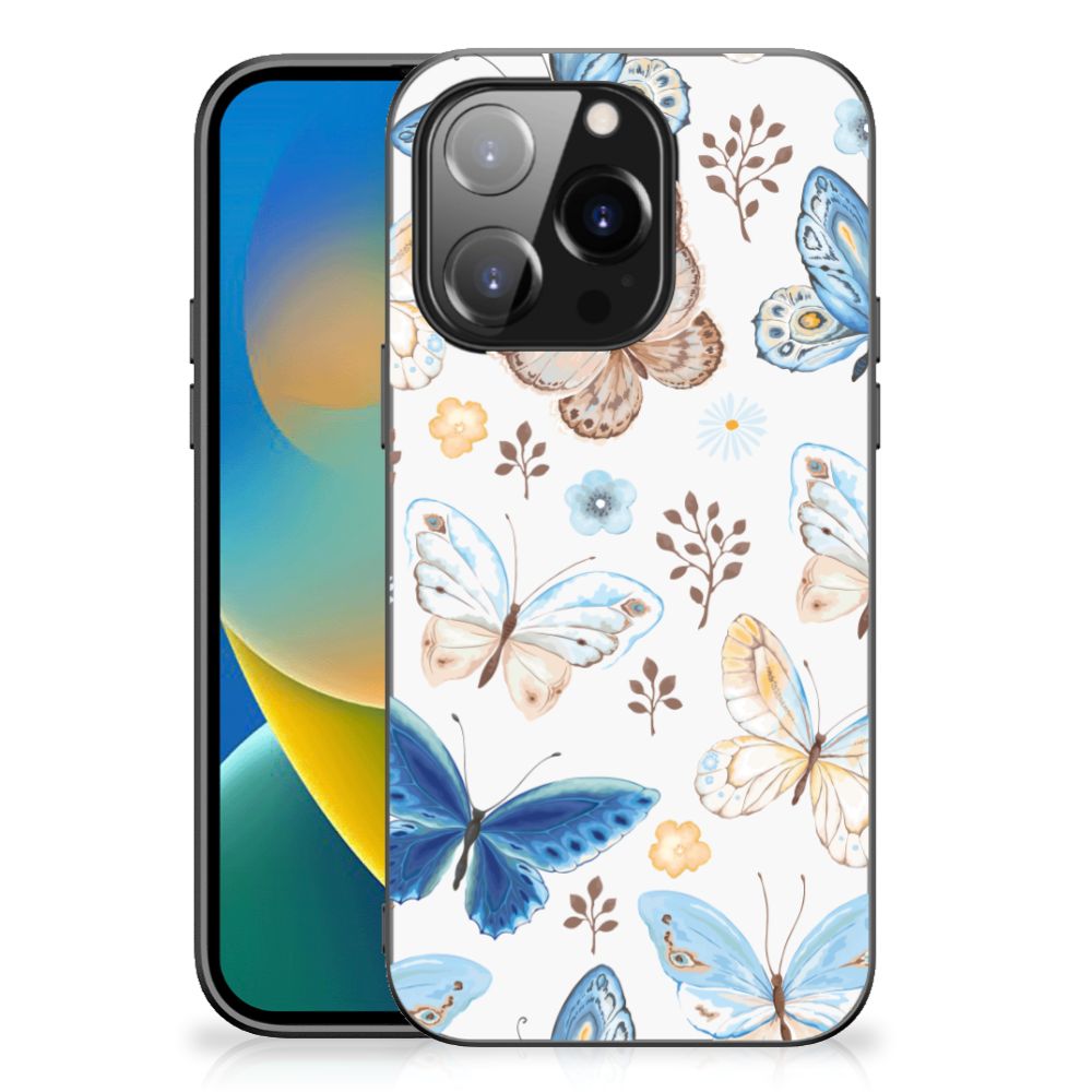 Dierenprint Telefoonhoesje voor iPhone 14 Pro Vlinder B2C Telecom