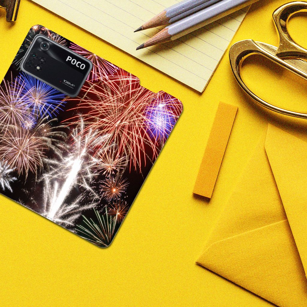 Poco X4 Pro 5G Hippe Standcase Vuurwerk - B2C Telecom