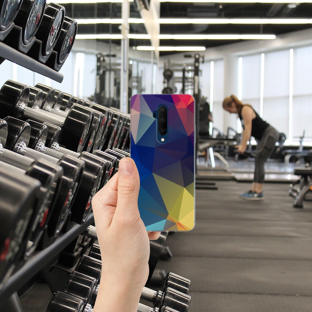 OnePlus 7T Pro TPU Hoesje Polygon Dark