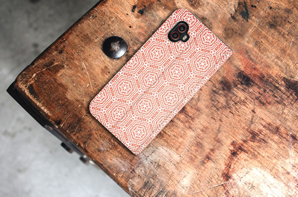 Samsung Galaxy Xcover 6 Pro Hoesje met Magneet Pattern Orange - B2C Telecom