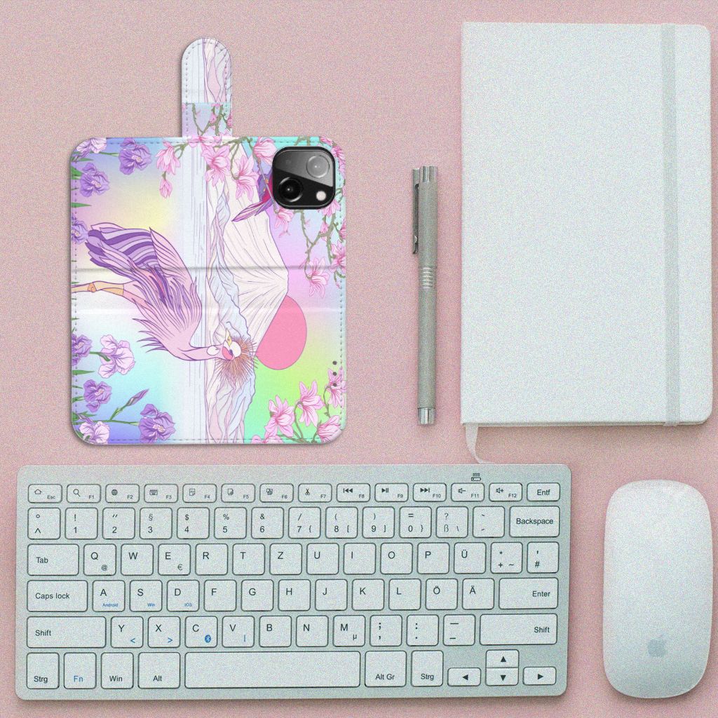 iPhone 13 Mini Telefoonhoesje met Pasjes Bird