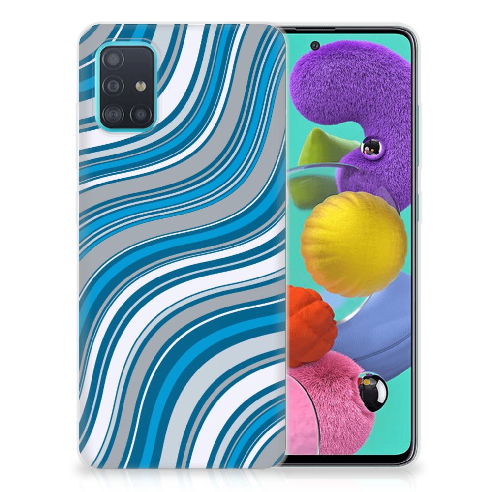 Samsung Galaxy A51 TPU bumper Waves Blue