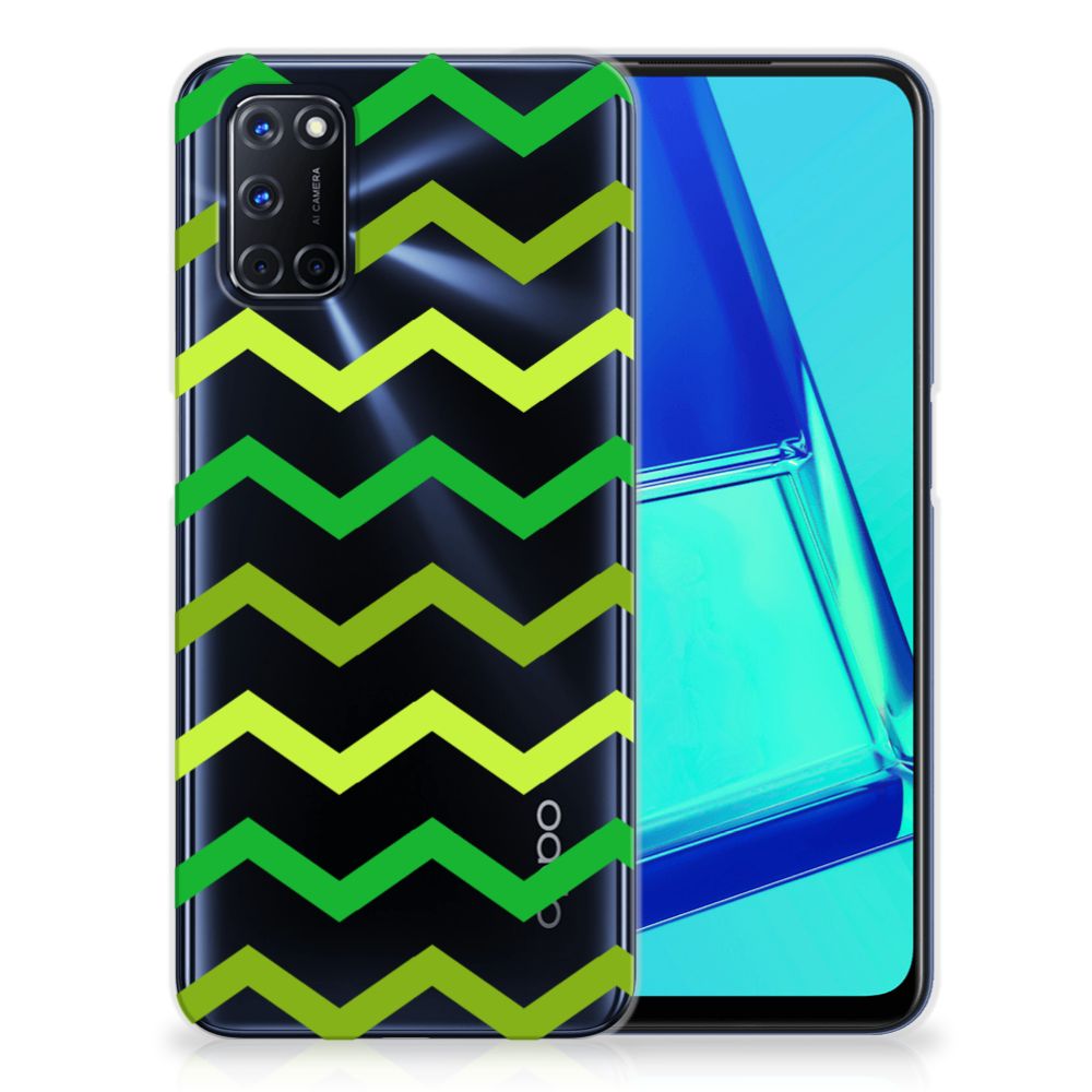 OPPO A52 | A72 TPU bumper Zigzag Groen B2C Telecom