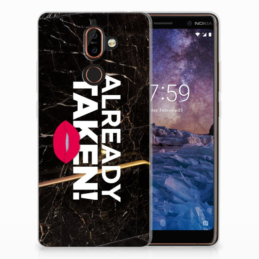 Nokia 7 Plus Siliconen hoesje met naam Already Taken Black