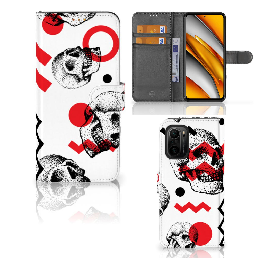 Telefoonhoesje met Naam Poco F3 | Xiaomi Mi 11i Skull Red