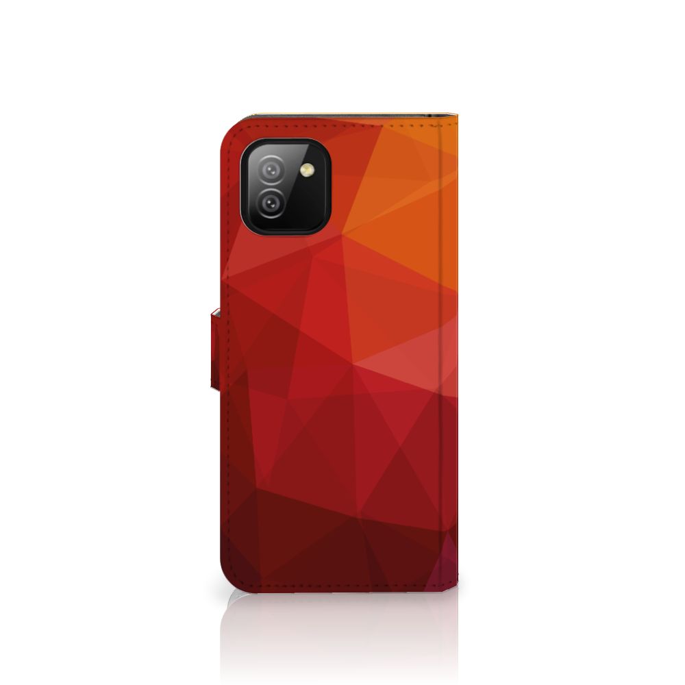 Book Case voor Samsung Galaxy A03 Polygon Red