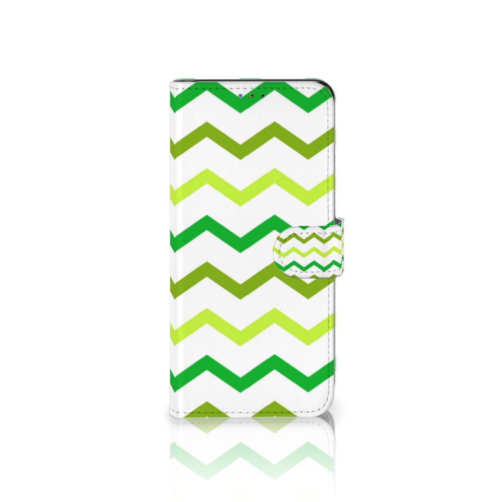 Samsung Galaxy A20s Telefoon Hoesje Zigzag Groen