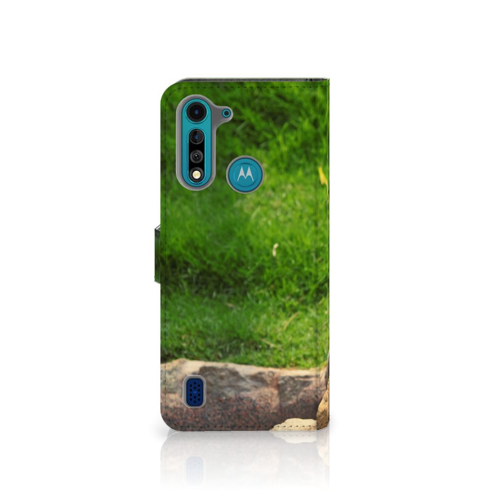 Motorola G8 Power Lite Telefoonhoesje met Pasjes Panda