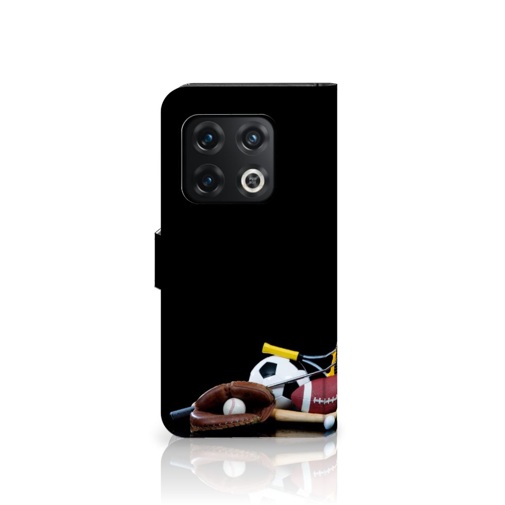 OnePlus 10 Pro Wallet Case met Pasjes Sports met afbeeldingen van diverse sportuitrusting