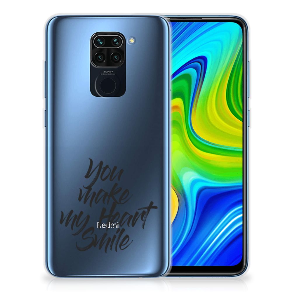 Xiaomi Redmi Note9 Siliconen hoesje met naam Heart Smile