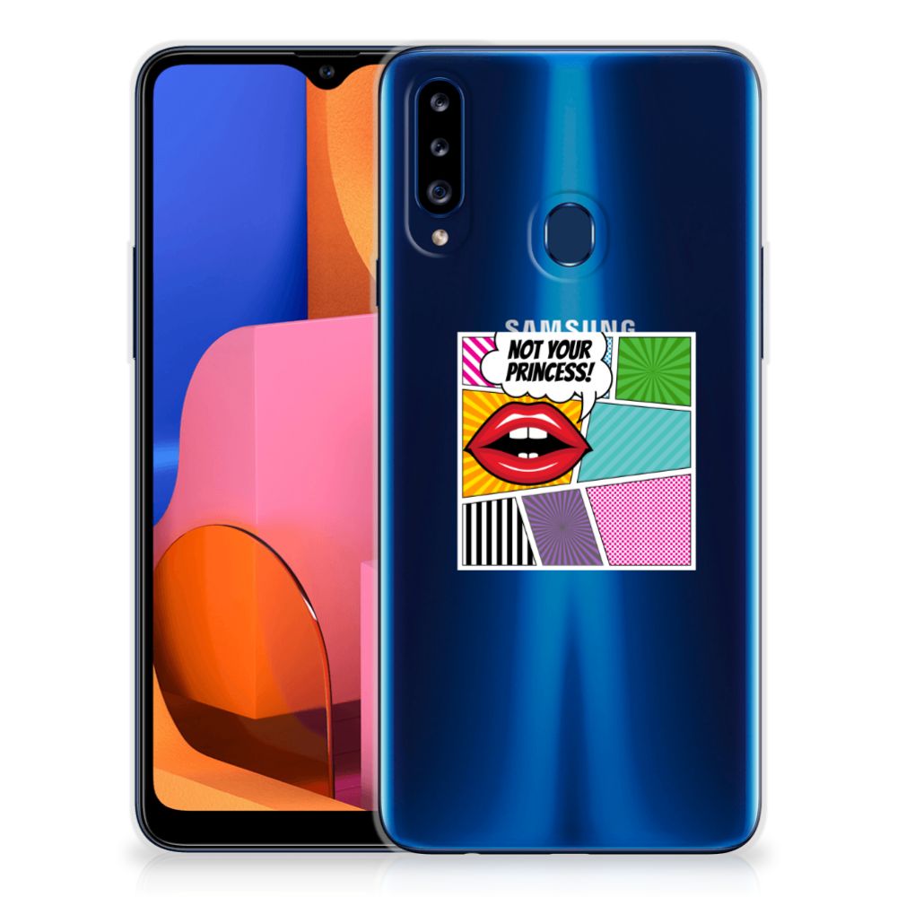 Samsung Galaxy A20s Silicone Back Cover Popart Princess