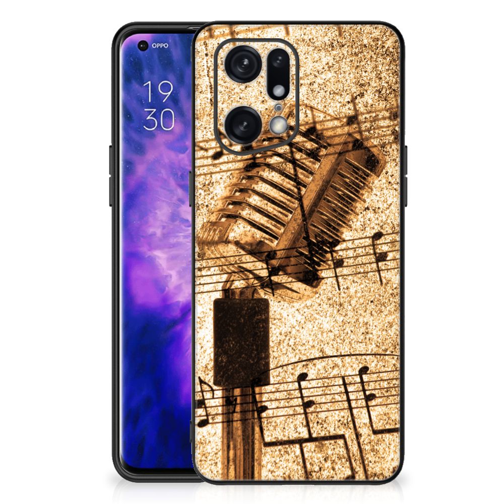 OPPO Find X5 Pro Silicone Back Case Bladmuziek