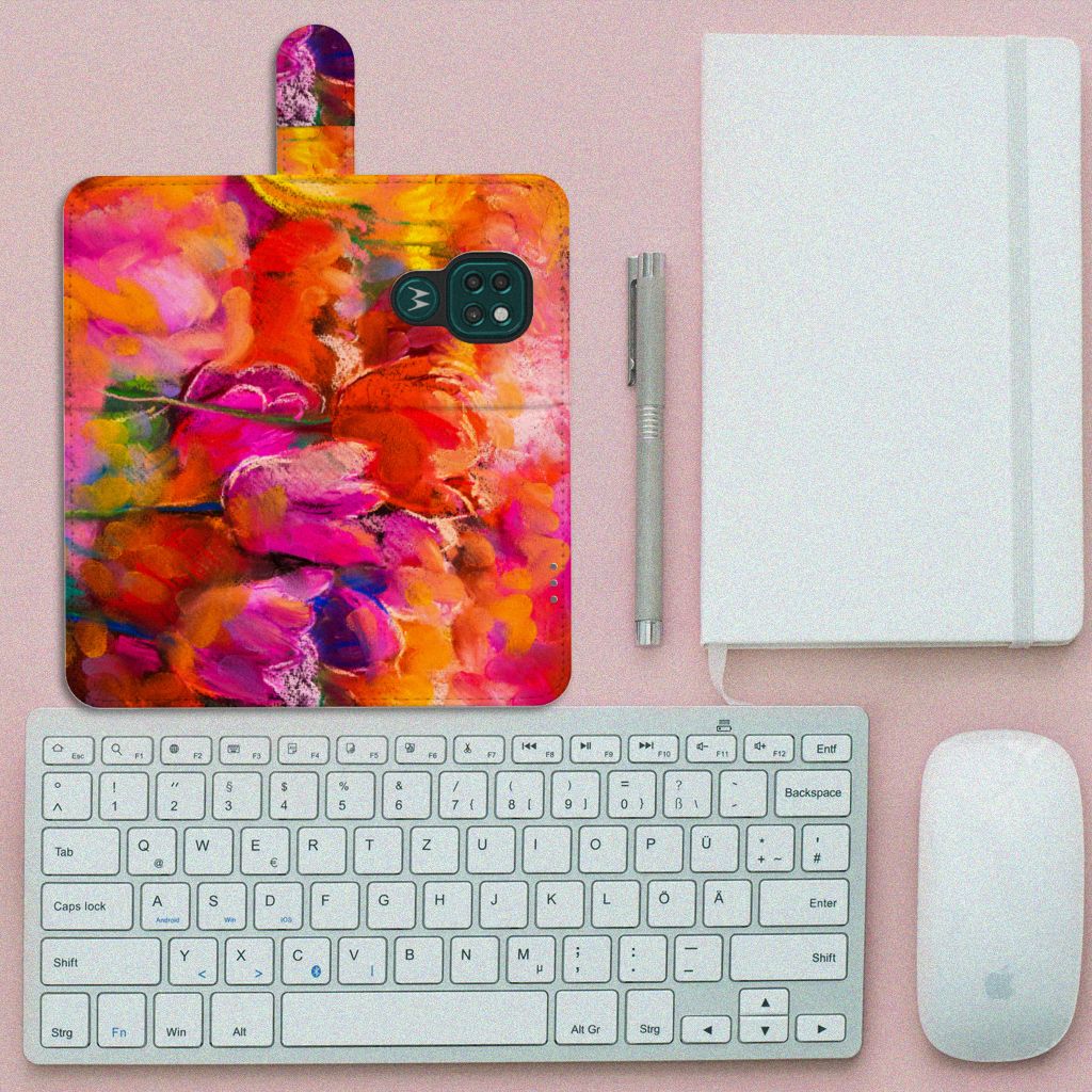 Hoesje Motorola Moto G9 Play | E7 Plus Tulips