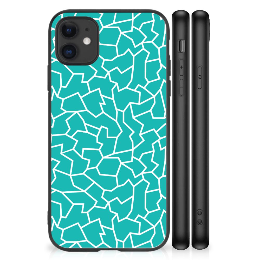 iPhone 11 Leuk Telefoonhoesje Cracks Blue B2C Telecom