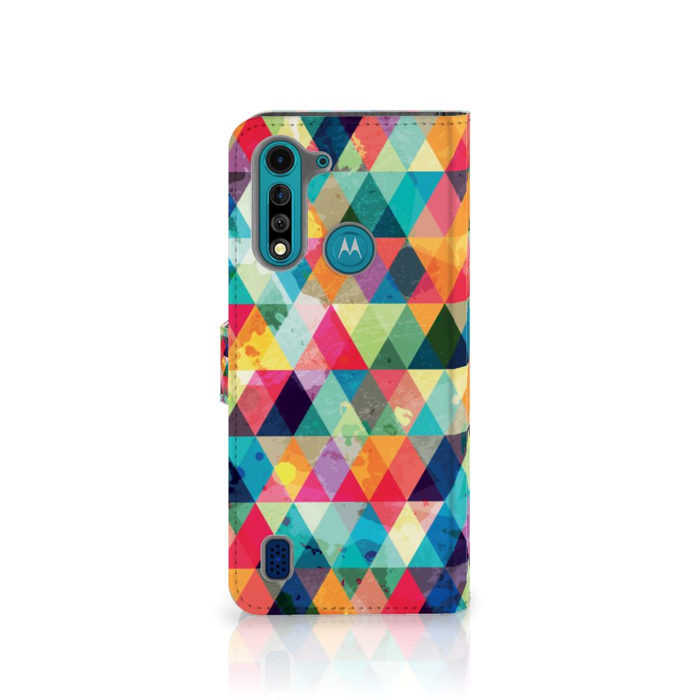 Motorola G8 Power Lite Telefoon Hoesje Geruit