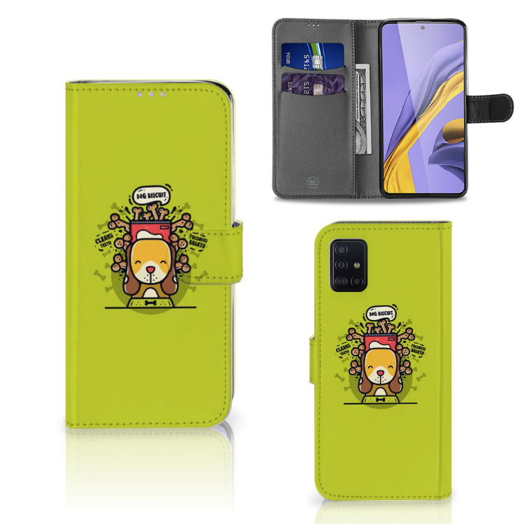 Samsung Galaxy A51 Leuk Hoesje Doggy Biscuit
