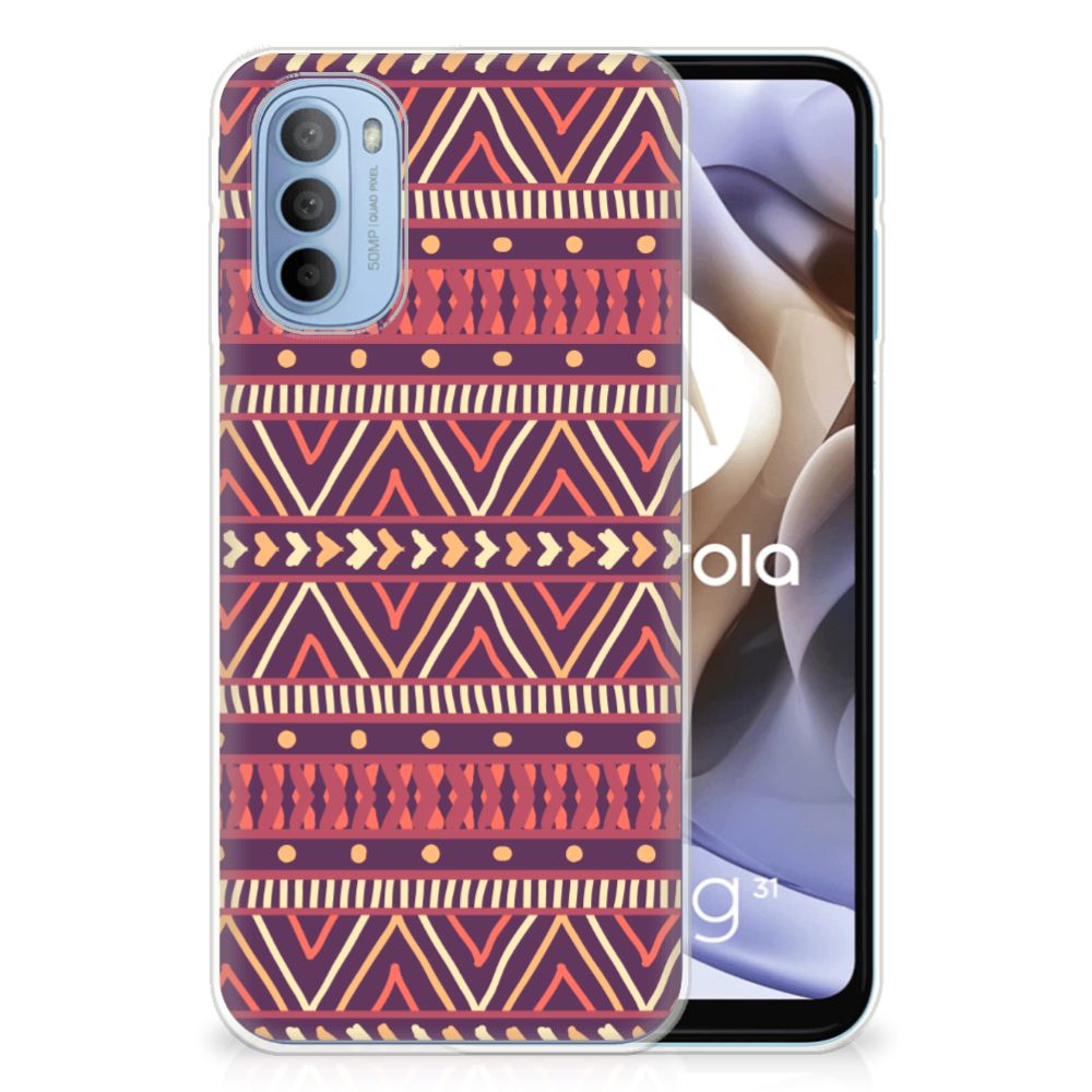 Motorola Moto G31 | G41 TPU bumper Aztec Paars B2C Telecom