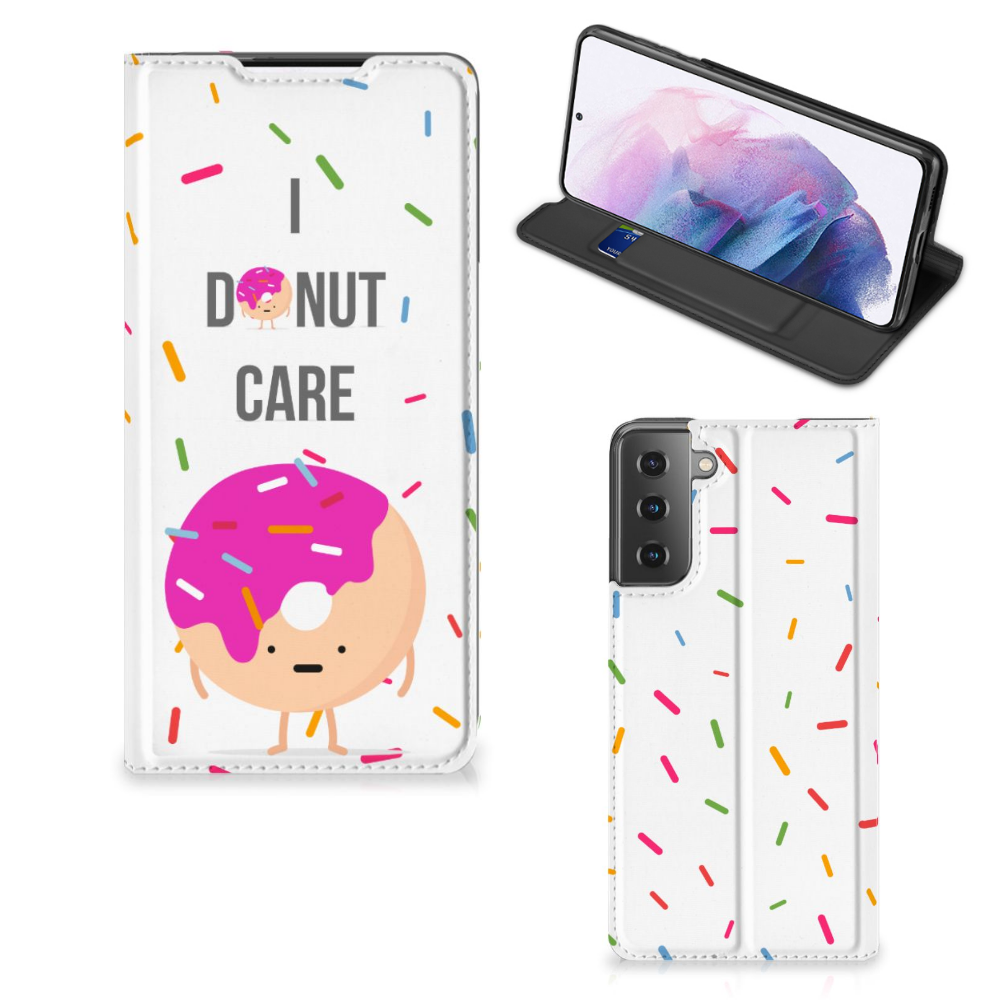 Samsung Galaxy S21 Plus Flip Style Cover Donut Roze - B2C Telecom