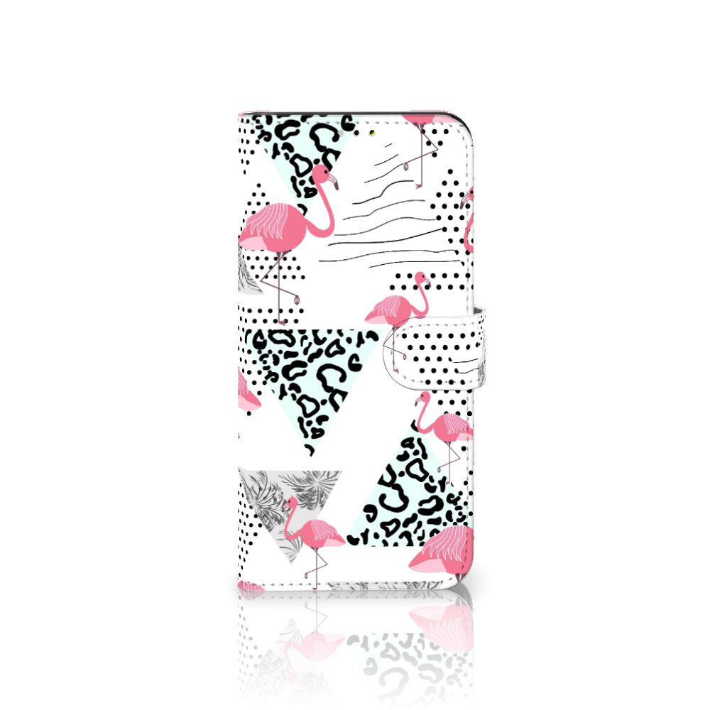 Samsung Galaxy A03 Telefoonhoesje met Pasjes Flamingo Triangle