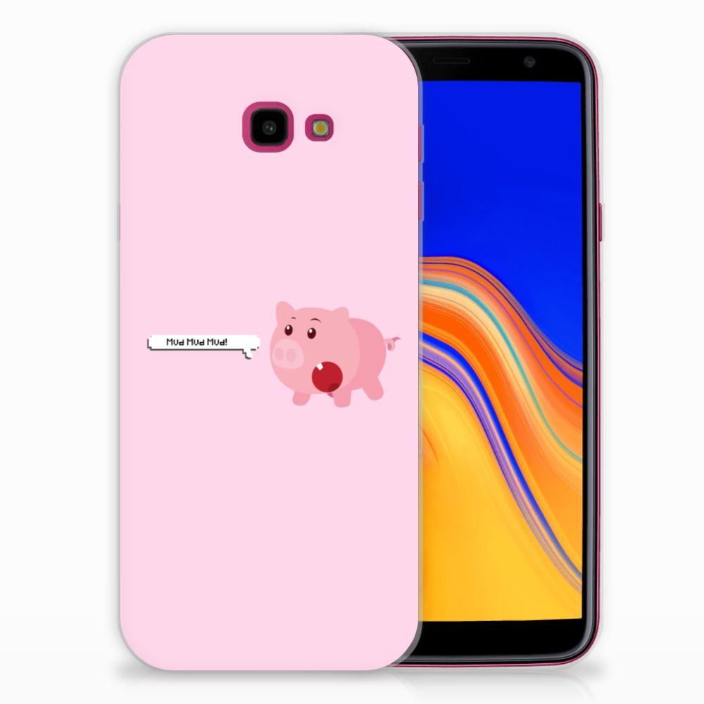 Samsung Galaxy J4 Plus (2018) Telefoonhoesje met Naam Pig Mud