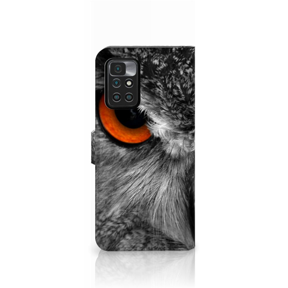 Xiaomi Redmi 10 Telefoonhoesje met Pasjes Uil