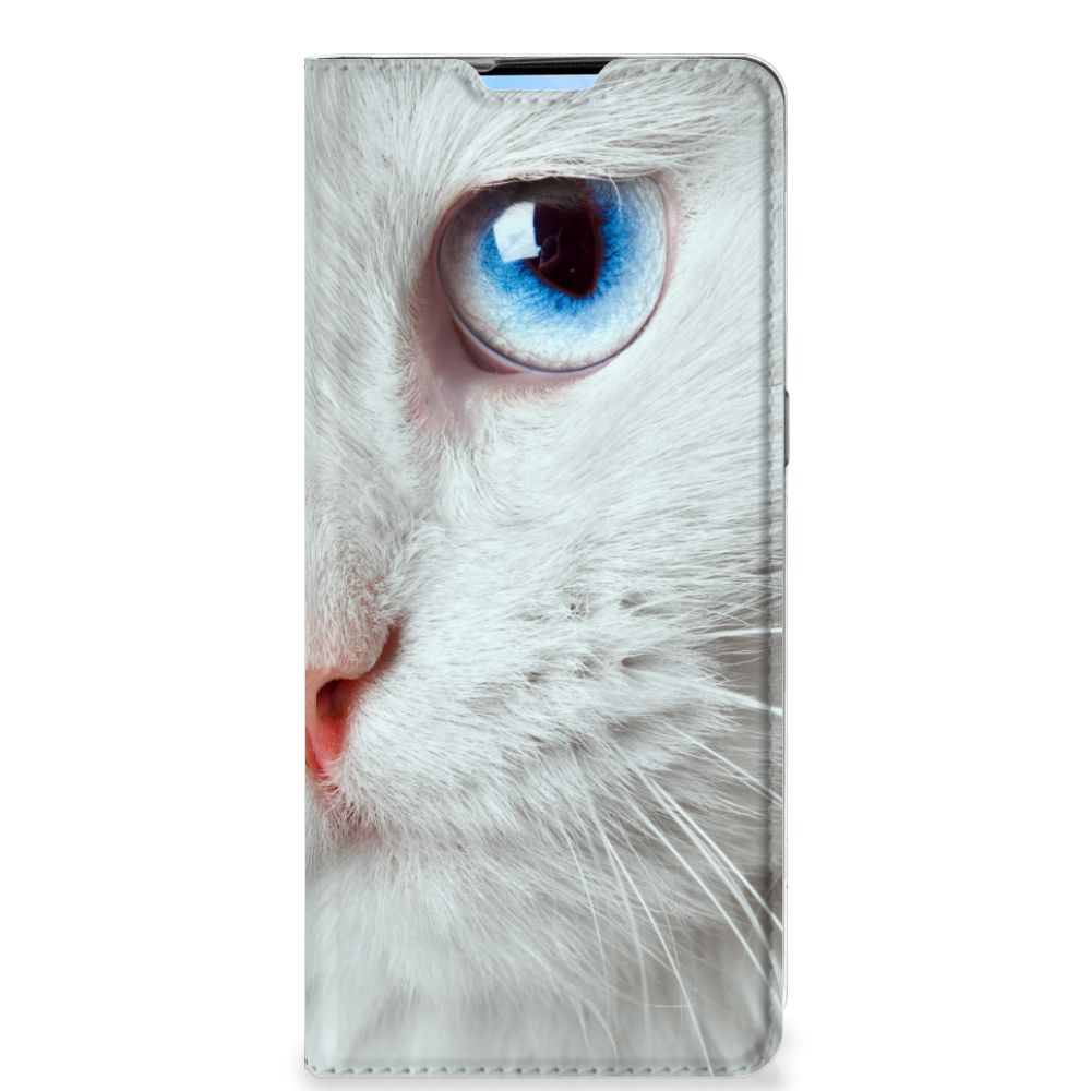 OPPO Reno4 Pro 5G Hoesje maken Witte Kat - B2C Telecom