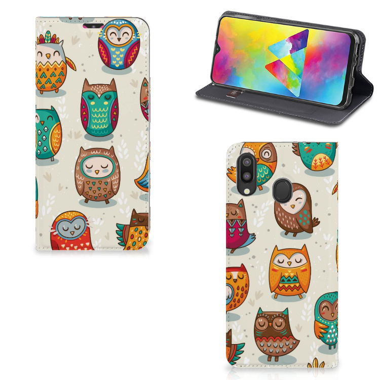 Samsung Galaxy M20 Hoesje maken Vrolijke Uilen