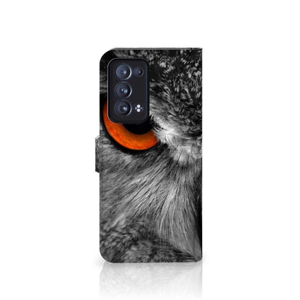 OPPO Reno 6 Pro Plus 5G Telefoonhoesje met Pasjes Uil
